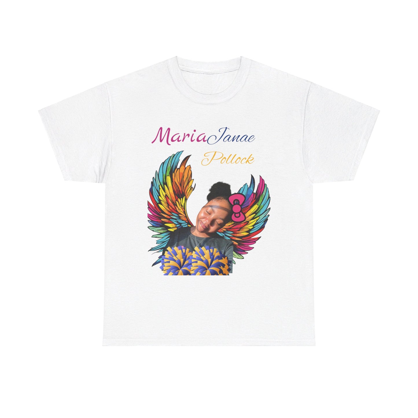 Aunt of an Angel For my family in Honor of Maria Pollock Unisex Heavy Cotton Tee(back customizable for name)