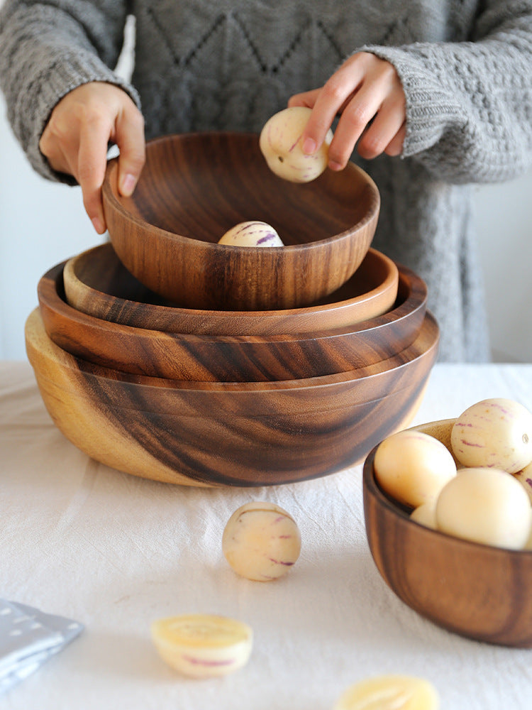 Acacia wooden bowl & tableware