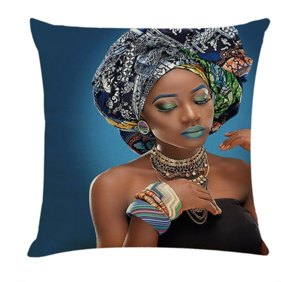 Elegant Black Queen Home Decor Sofa Pillow