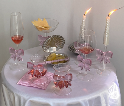 Pink Butterfly Series Instagram Tall Cup Romantic Ritual Champagne Glass Cute Butterfly