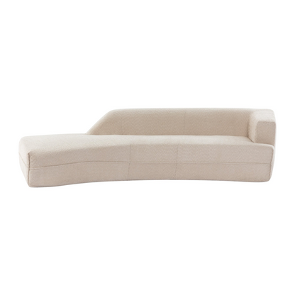 109.4" Curved Chaise Lounge Modern Indoor Sofa Couch for Living Room, Beige