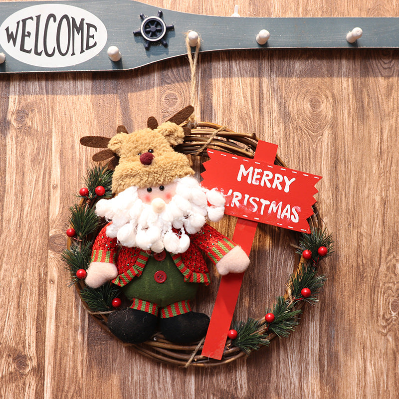 Christmas flower wreath