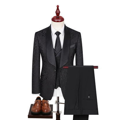 Men's Jacquard Groom Suit