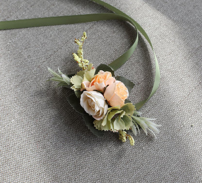 Bridesmaid Wrist Flower Simulation Flower Groom Best Man Corsage