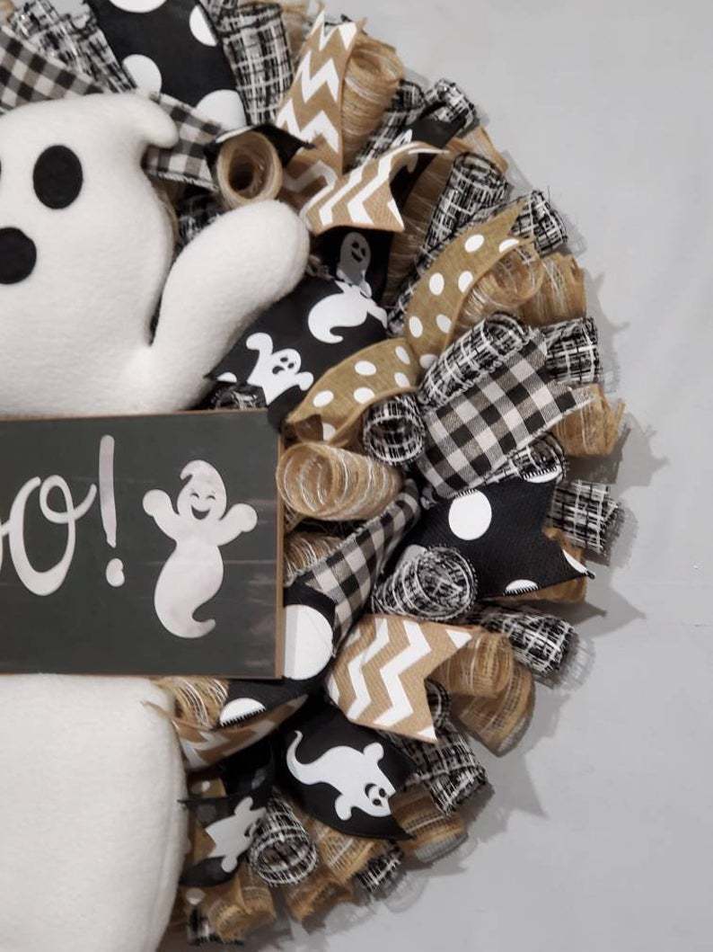 Cross-border Halloween Ghost Garland Cute Boo