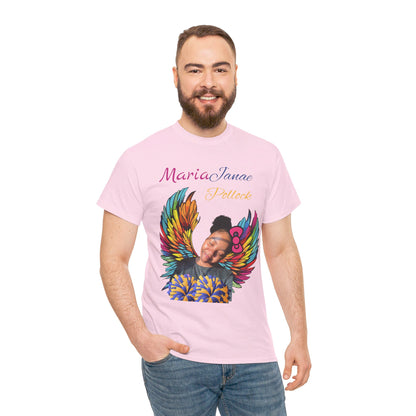 Aunt of an Angel For my family in Honor of Maria Pollock Unisex Heavy Cotton Tee(back customizable for name)