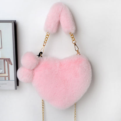 Love Bags Soft Plush Women Valentine's Day Bag