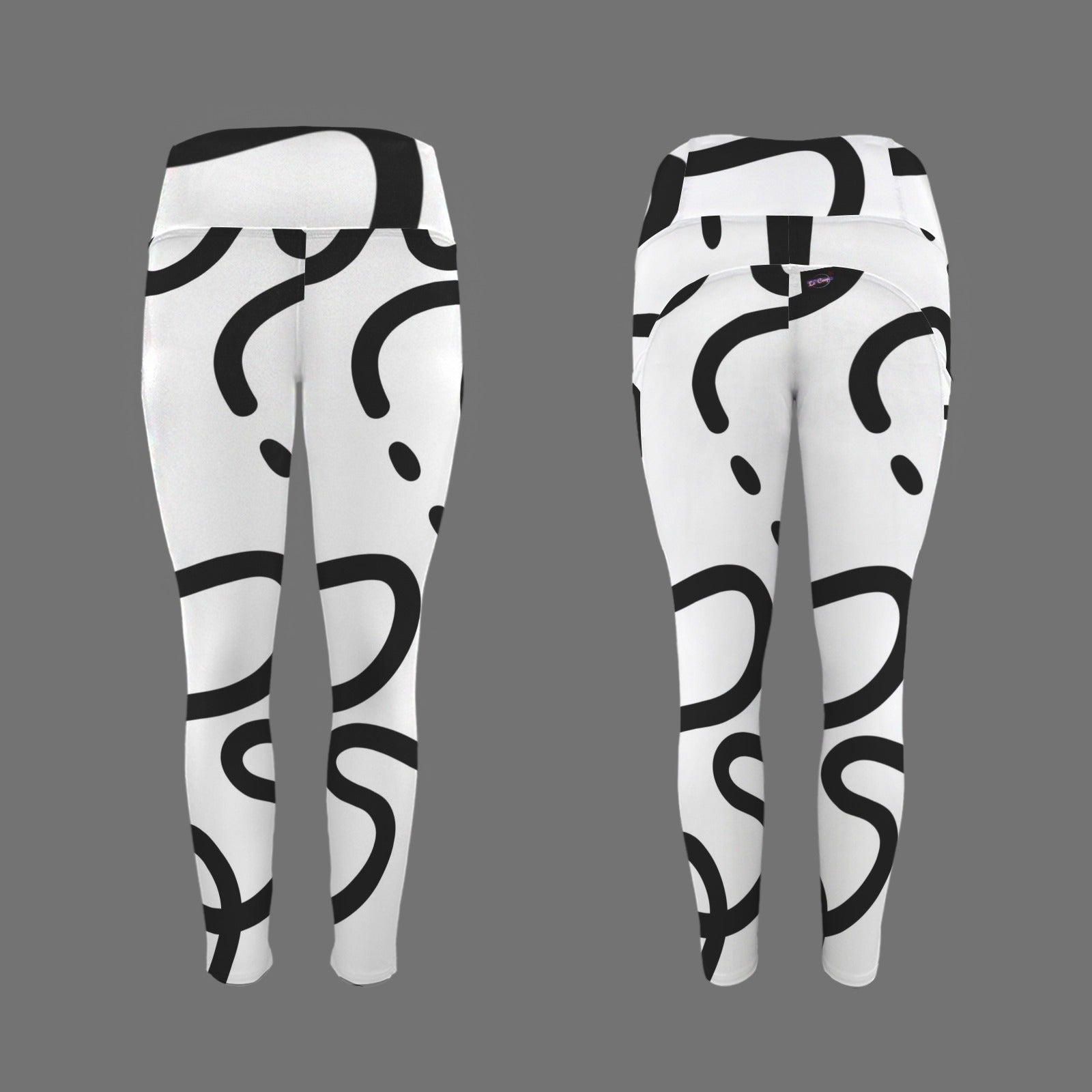LeCoopMerch23 Rolling Lines High Waist Pocket Yoga Leggings