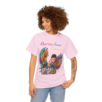 Aunt of an Angel For my family in Honor of Maria Pollock Unisex Heavy Cotton Tee(back customizable for name)