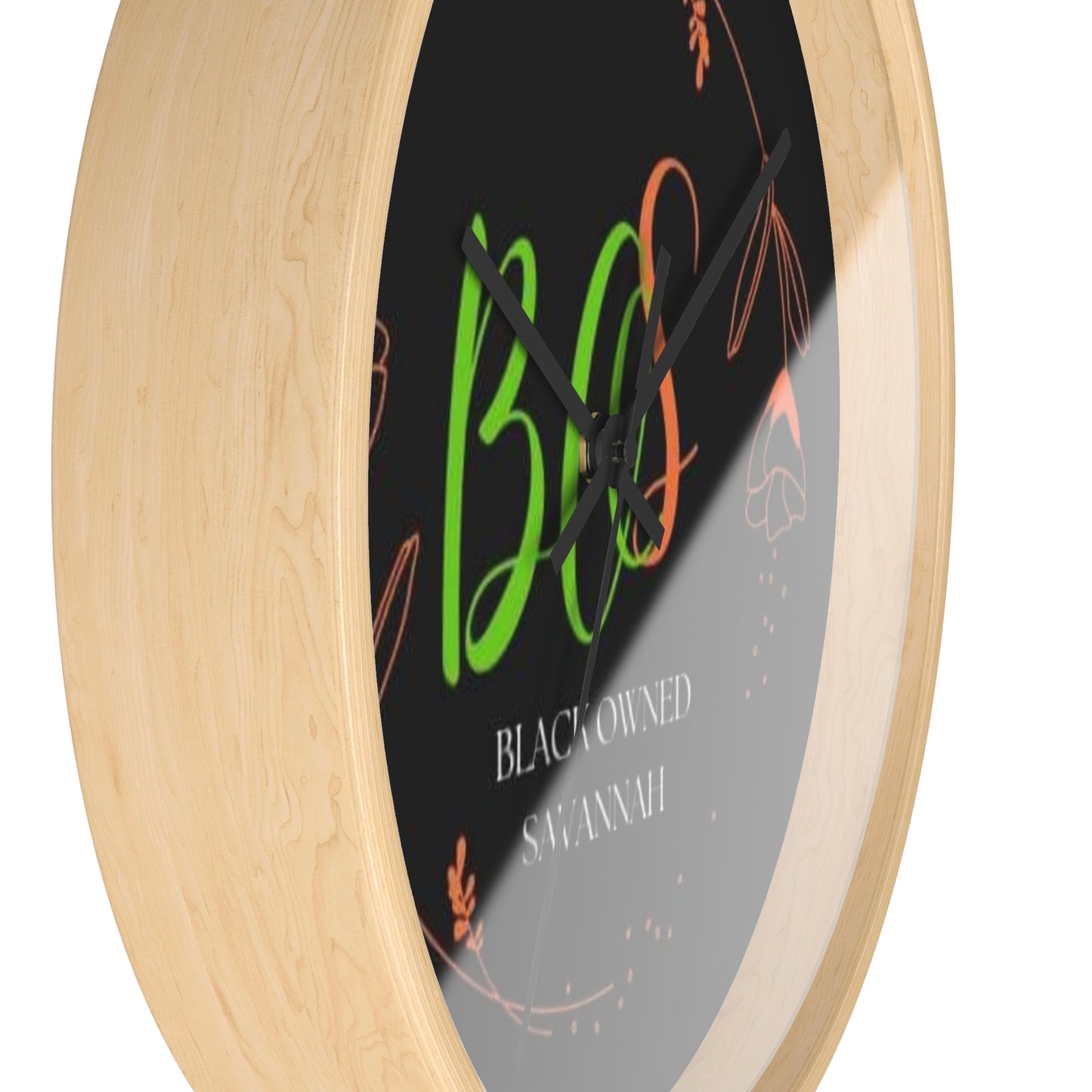 Black Owned Savannah  "BOS" Wall Clock