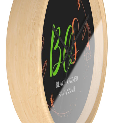 Black Owned Savannah  "BOS" Wall Clock