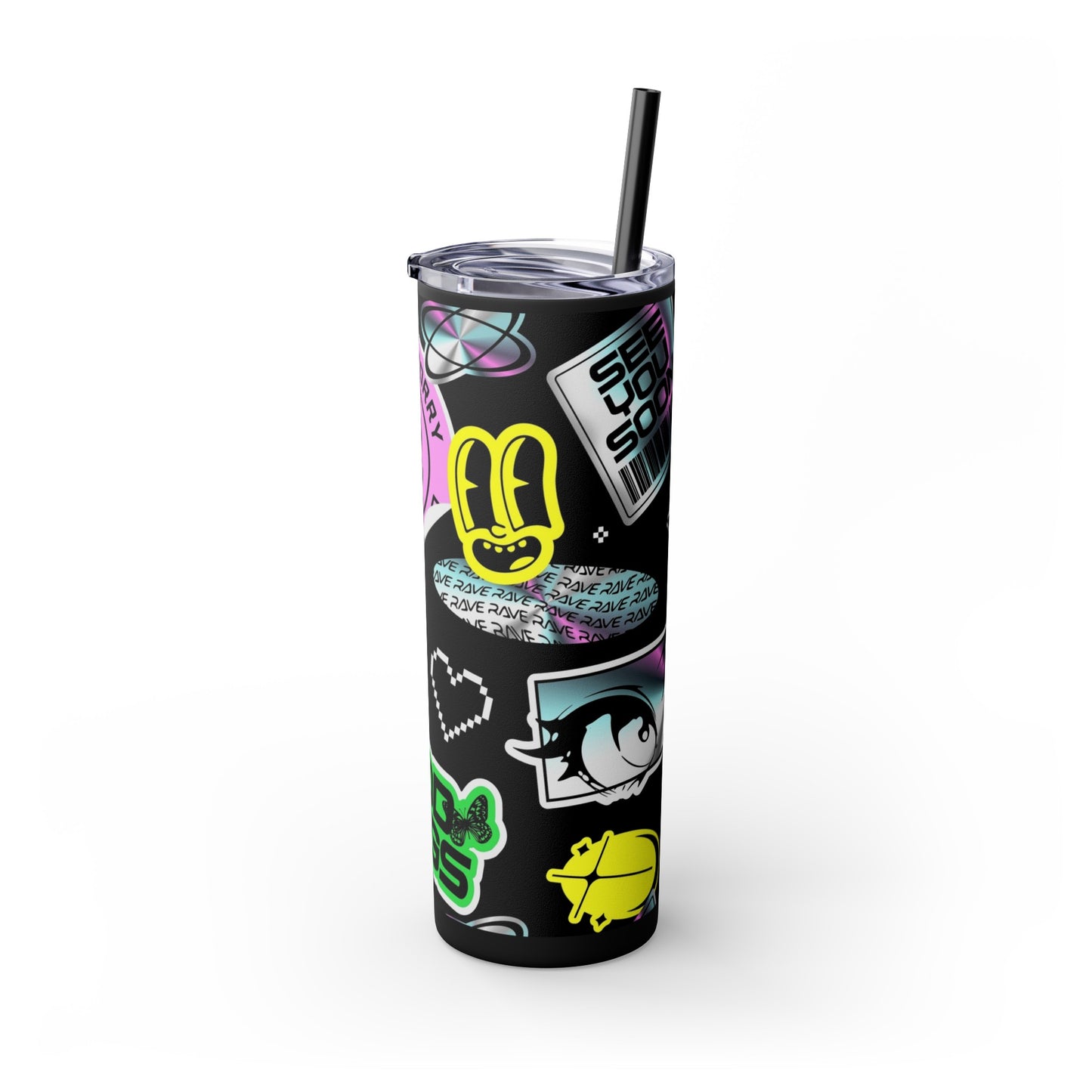 LCM23 School VIbes Skinny Tumbler with Straw, 20oz