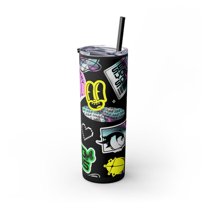 LCM23 School VIbes Skinny Tumbler with Straw, 20oz