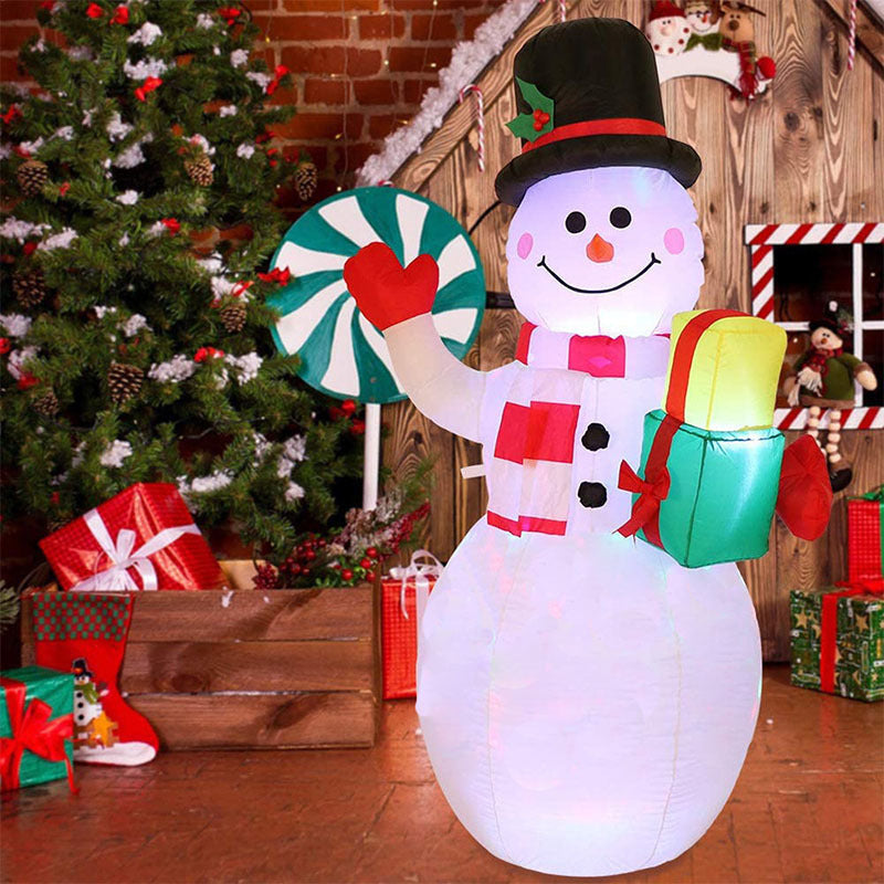 Christmas LED Lights Glowing Santa Tree Snowman Inflatable Outdoor Garden Decor