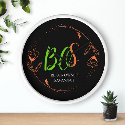 Black Owned Savannah  "BOS" Wall Clock