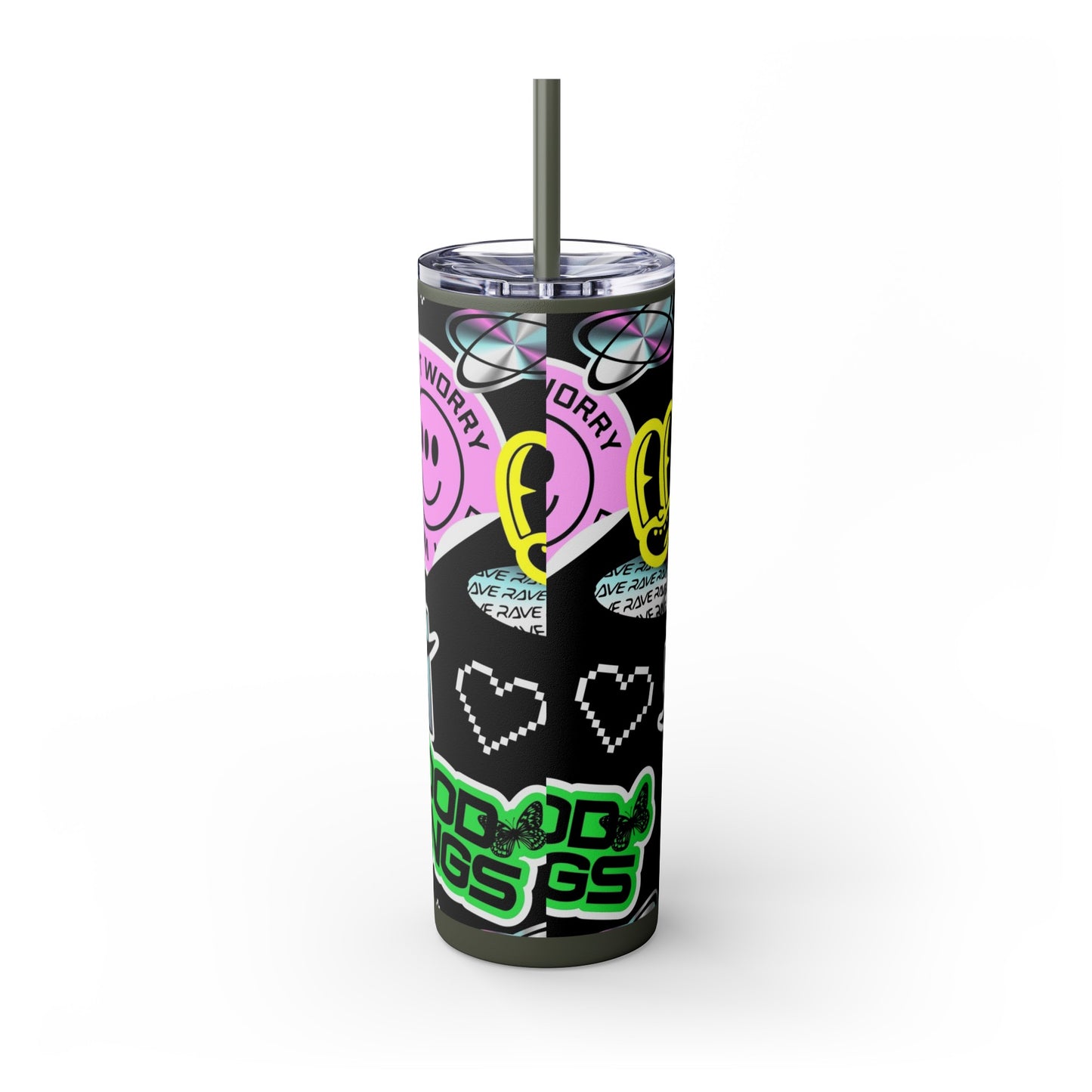 LCM23 School VIbes Skinny Tumbler with Straw, 20oz