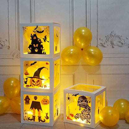 Halloween Balloon Boxes Black/White Party Decor