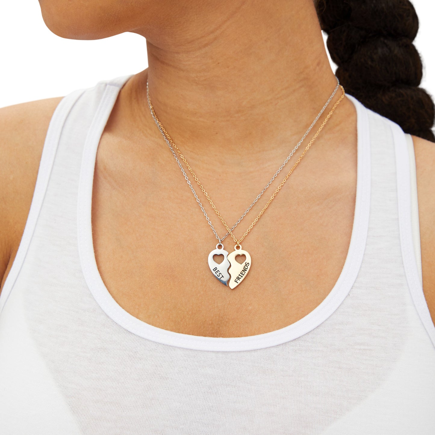 Le' Coop Merch 23 BFF Half Heart Necklace Set