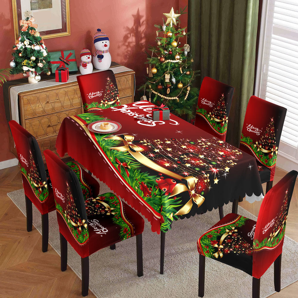 Christmas waterproof tablecloth