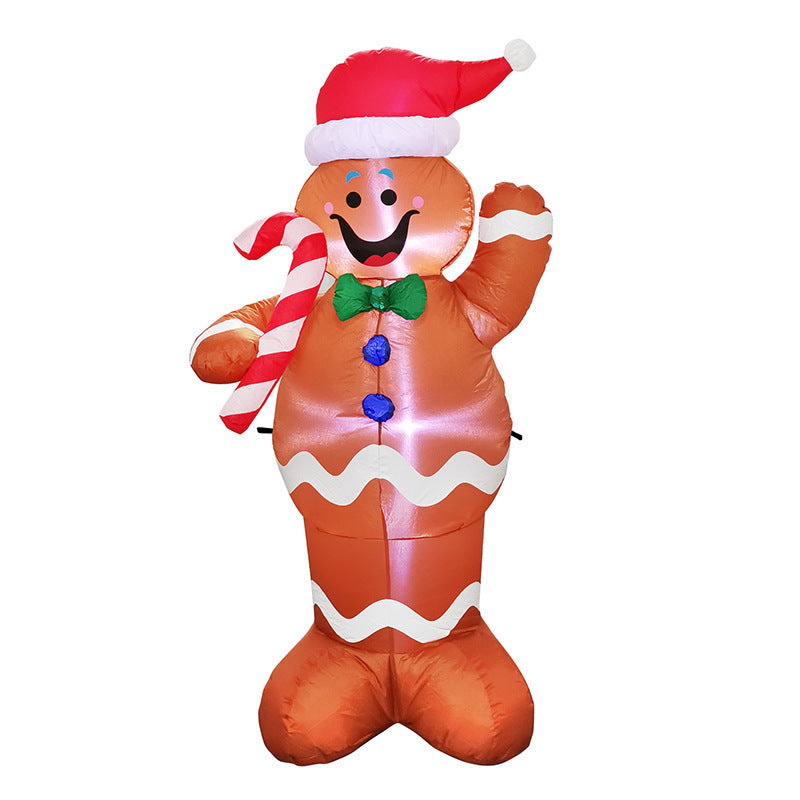 Christmas LED Lights Glowing Santa Tree Snowman Inflatable Outdoor Garden Decor