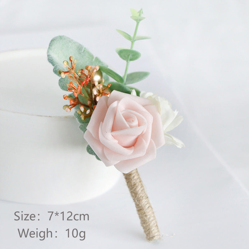 European Style Mori Style Wedding Groom Corsage