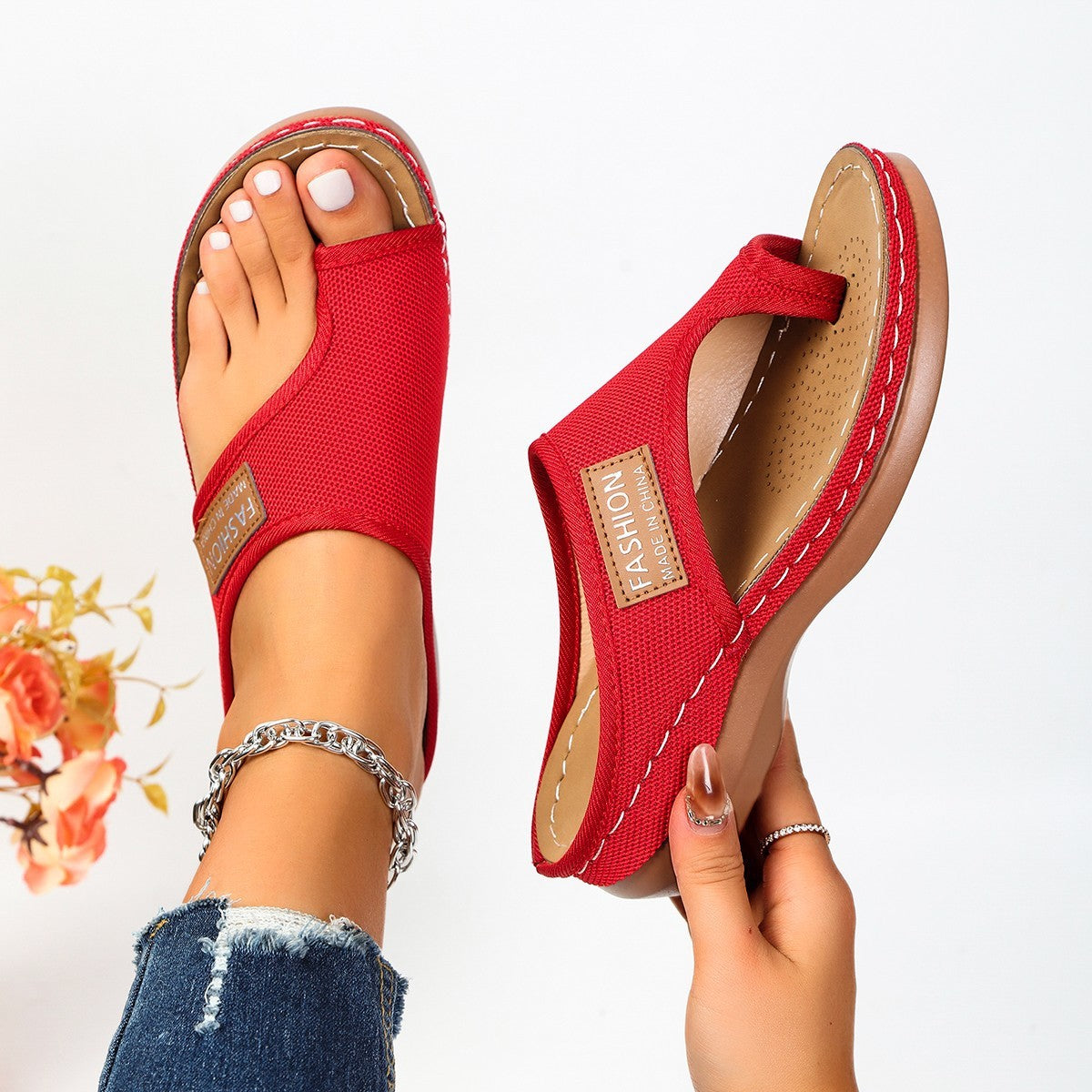 Breathable Clip Toe Sandals For Women