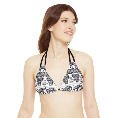 LCM23 African Elephant Print Strappy Bikini Set (AOP)