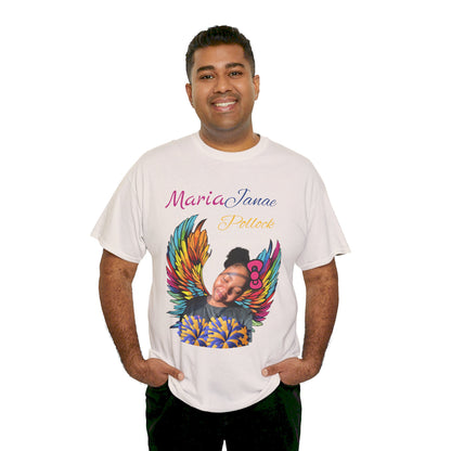 Aunt of an Angel For my family in Honor of Maria Pollock Unisex Heavy Cotton Tee(back customizable for name)