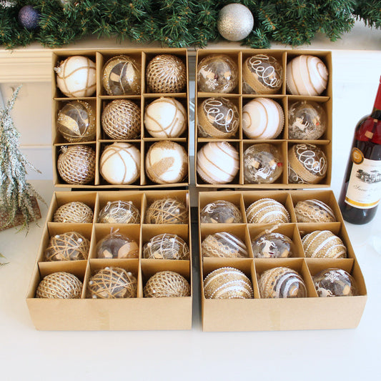 Christmas home painted ball decorations