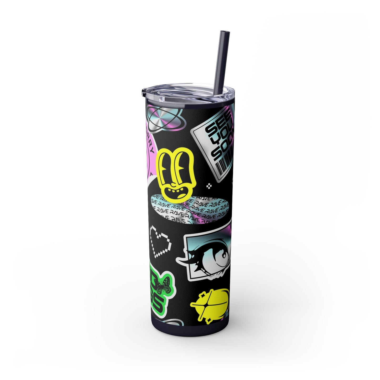 LCM23 School VIbes Skinny Tumbler with Straw, 20oz