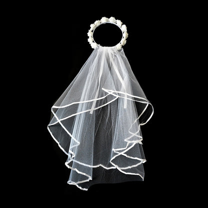 White Garland Headdress Props