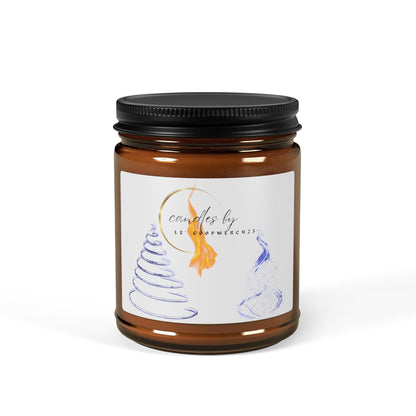 Candles by Le' Coop Blue Xmas Scented Soy Candle (Multi-Size, Amber Jar)