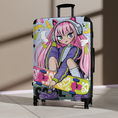 LCM23 Skater Anime Girl Suitcase