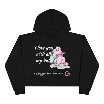 Le' Coop Merch 23 Butt/Heart  Crop Hoodie