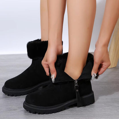 Side-Zipper Snow Boot For Women