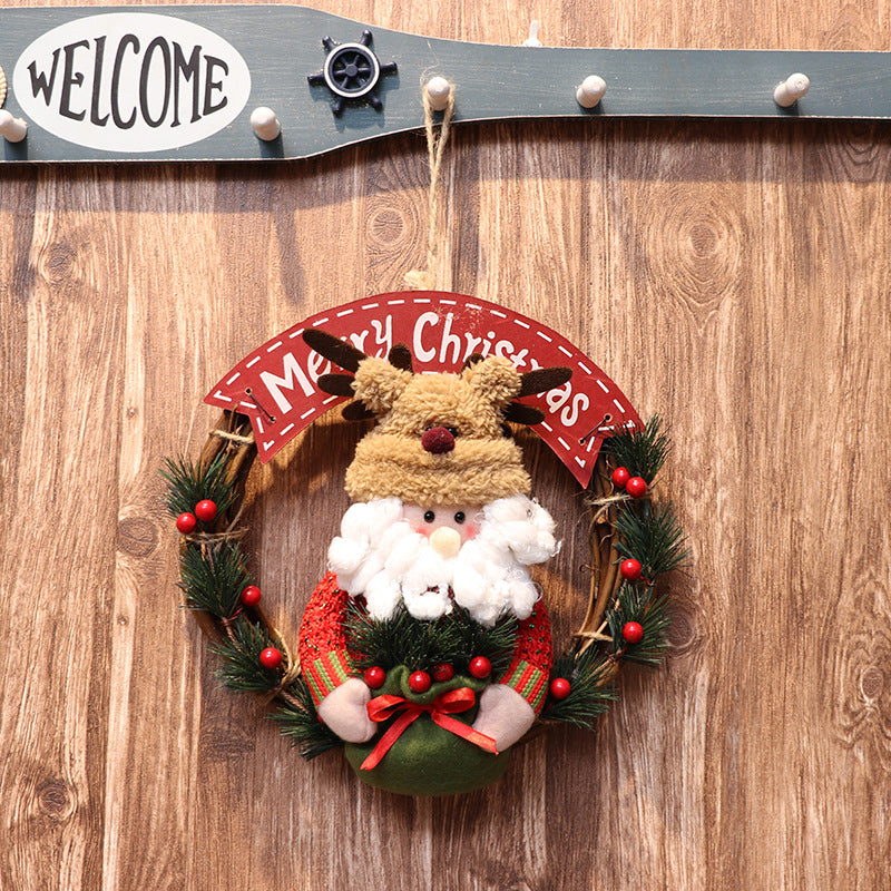 Christmas flower wreath