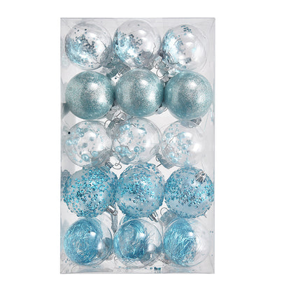 6cm30PCSpet Transparent Christmas Ball Set