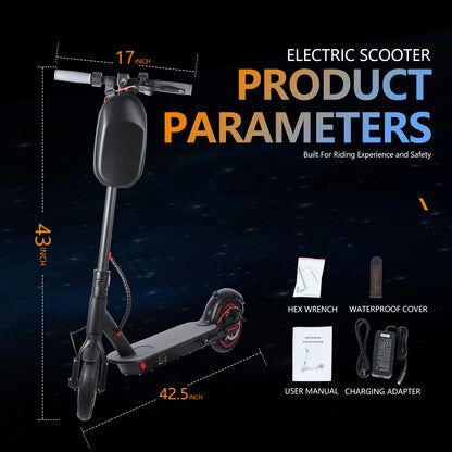 Electric Scooter Motor Power 350W Battery Capacity 36V 10.4Ah Tire Size 8'5inches Max Speed 25-30KM
