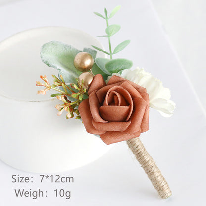 European Style Mori Style Wedding Groom Corsage