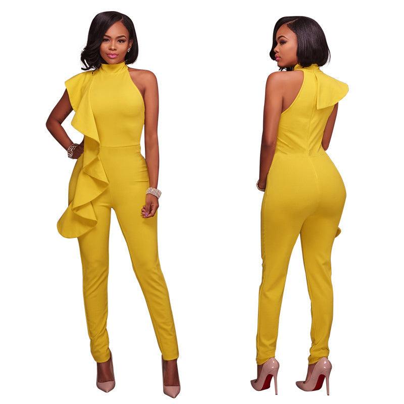 Large swing ruffle jumpsuit