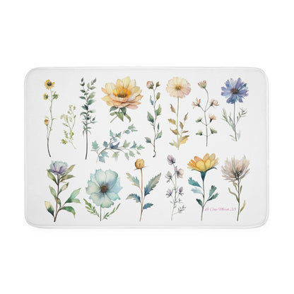 Le' Coop Merch 23 Summer Flowers Memory Foam Bath Mat