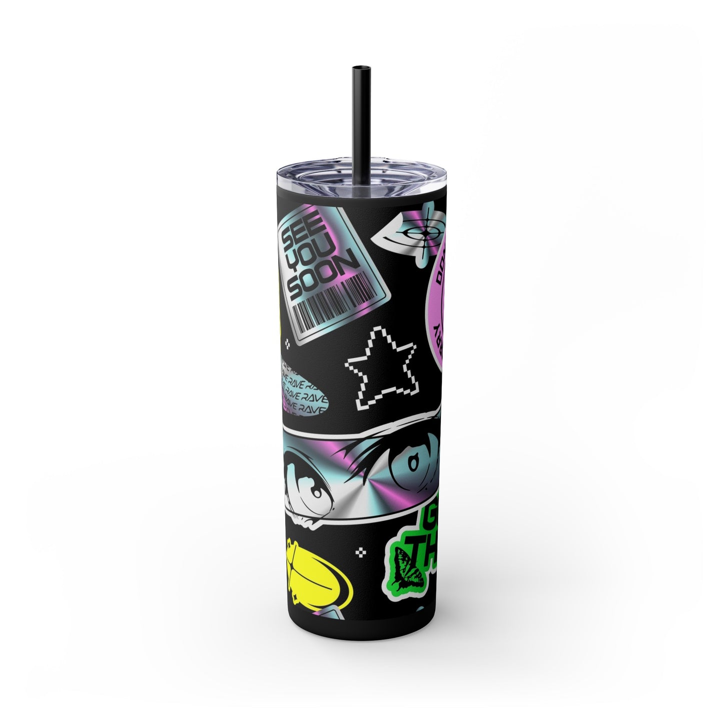 LCM23 School VIbes Skinny Tumbler with Straw, 20oz