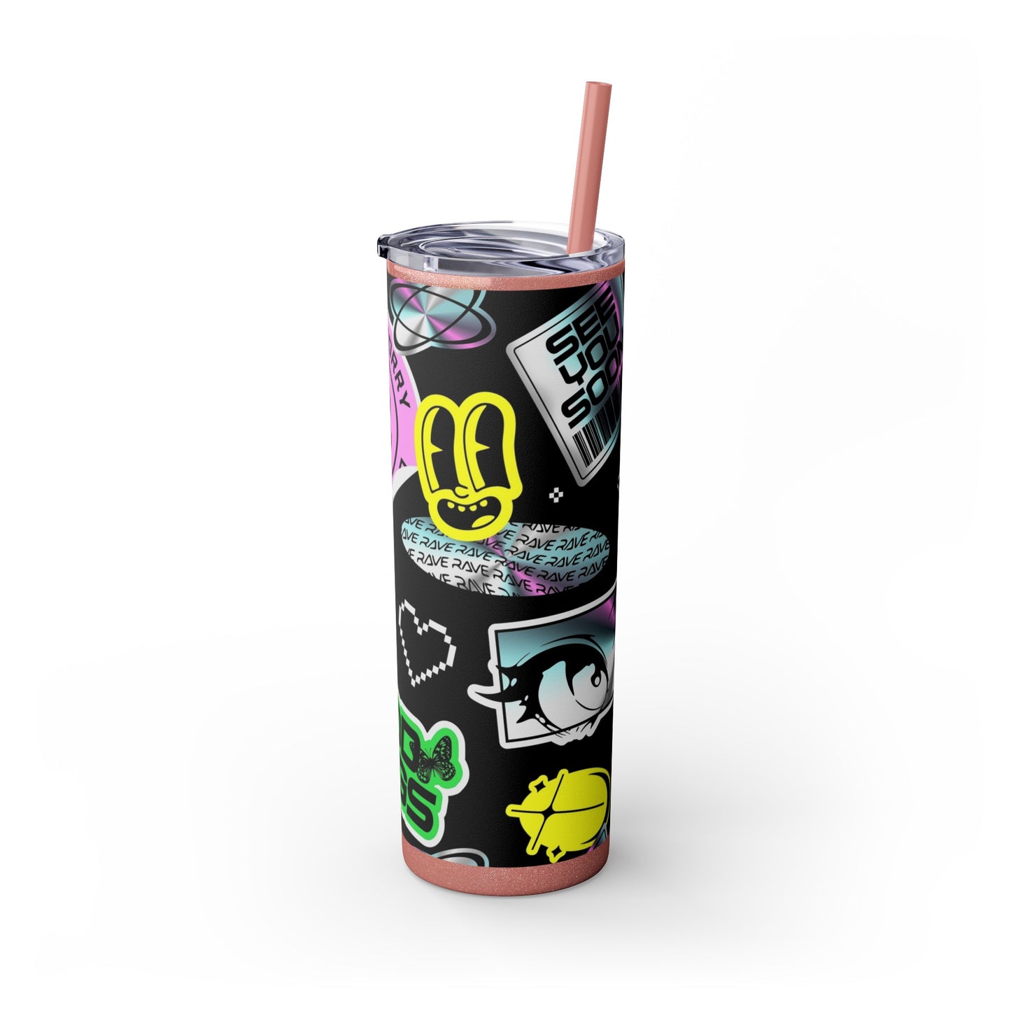 LCM23 School VIbes Skinny Tumbler with Straw, 20oz