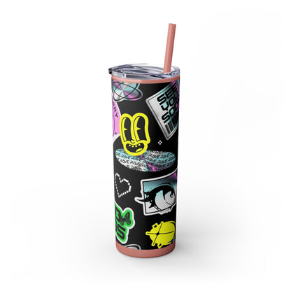 LCM23 School VIbes Skinny Tumbler with Straw, 20oz