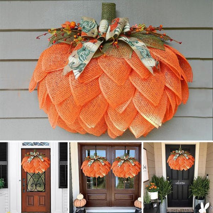 Home Pumpkin Wreath Door Decor