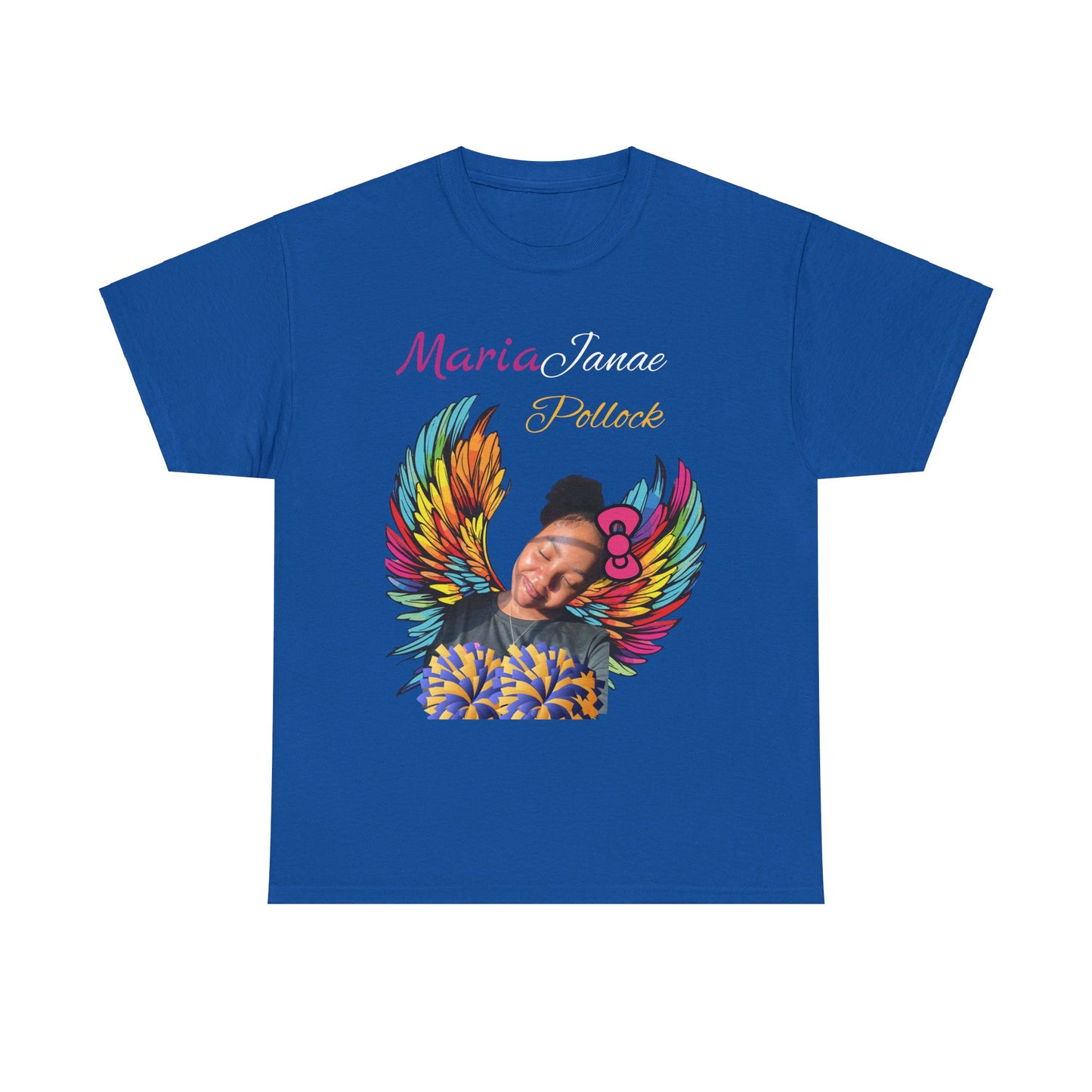 Aunt of an Angel For my family in Honor of Maria Pollock Unisex Heavy Cotton Tee(back customizable for name)