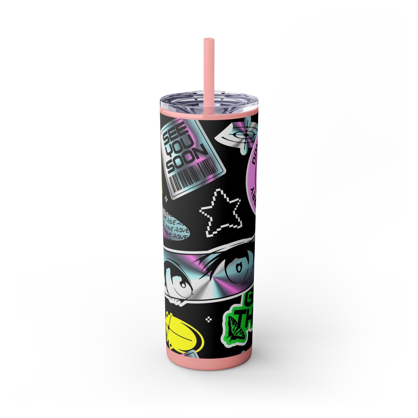 LCM23 School VIbes Skinny Tumbler with Straw, 20oz