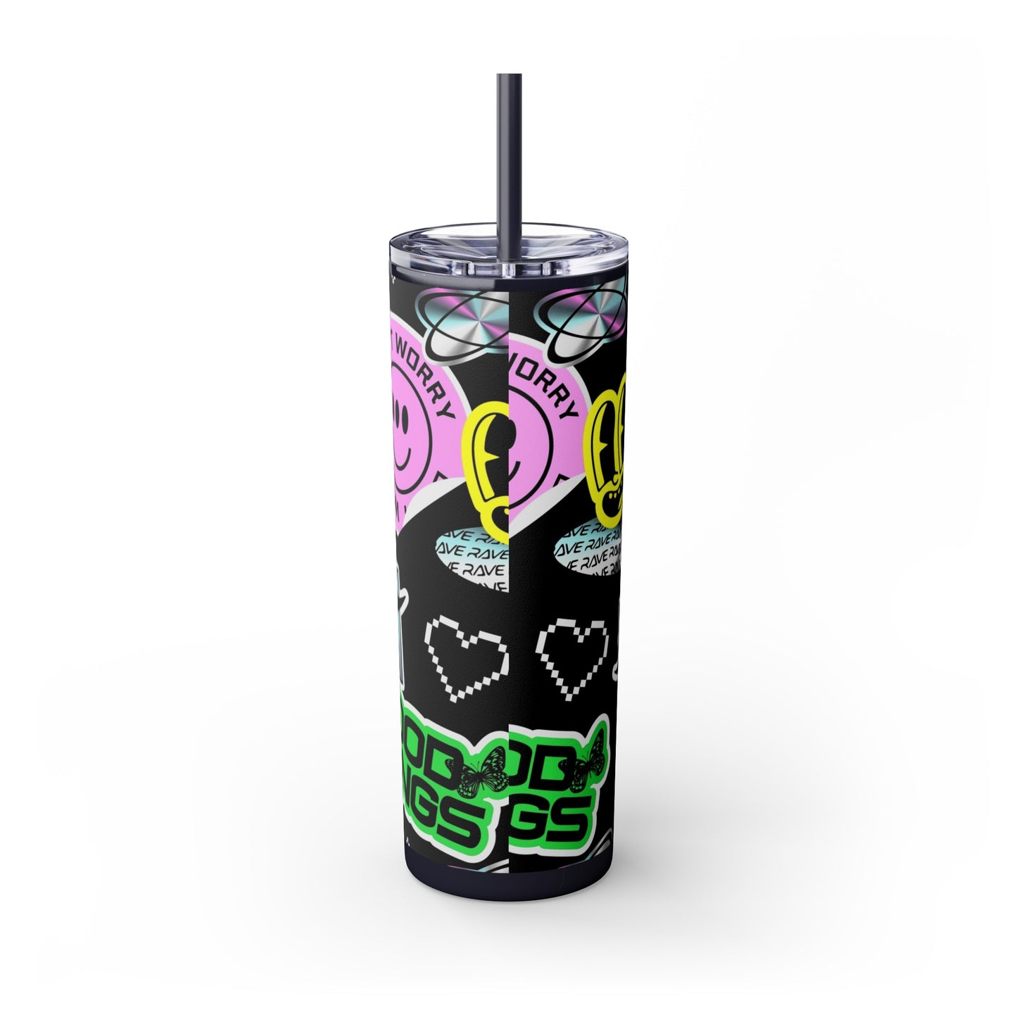 LCM23 School VIbes Skinny Tumbler with Straw, 20oz