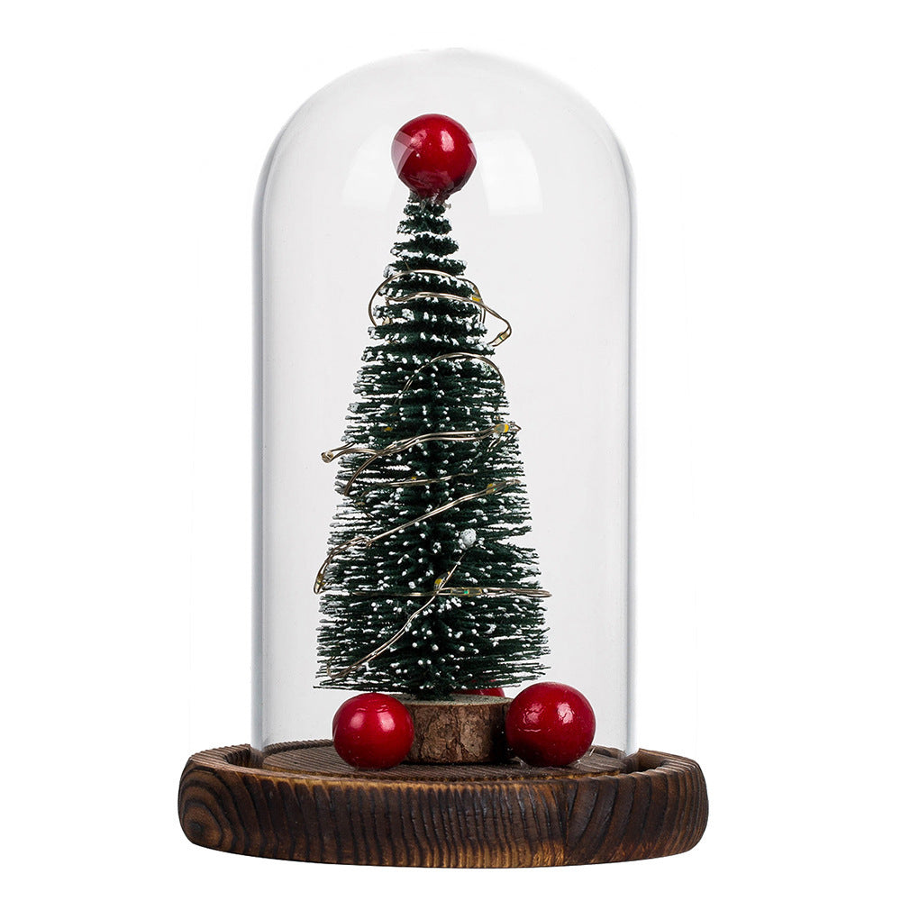 Christmas Tree Glass Cover LED Lights  Decoration