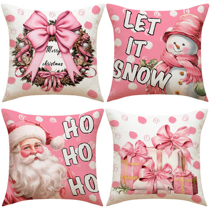 Christmas Pink Pillows